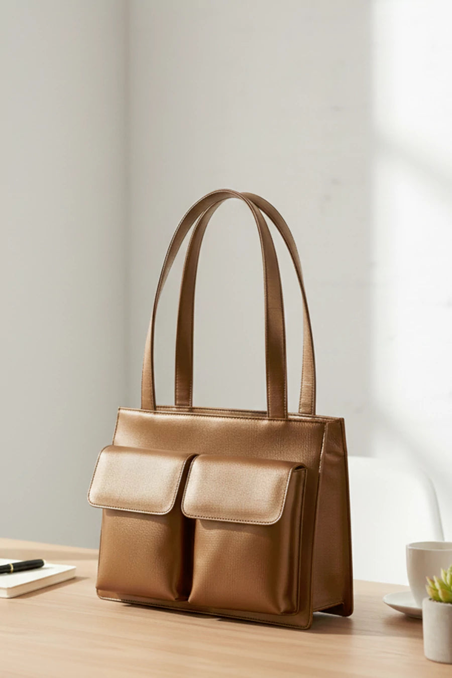 Barbara Vegan Leather Women Office Bag THE HOUSE OF GANGES
