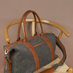 Joey soft jute travel duffle bag women pewter L2