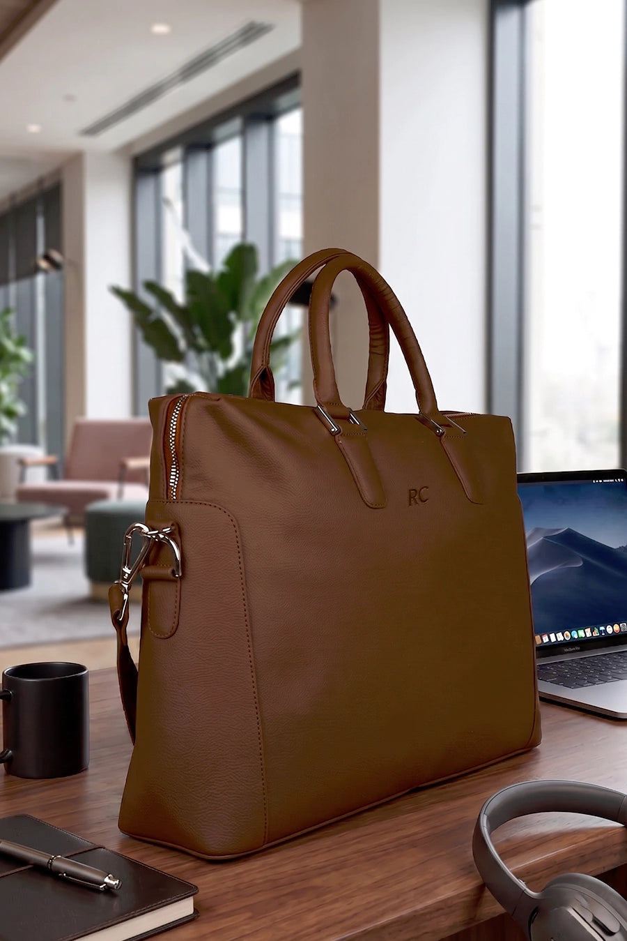 Will 15 Inch Vegan Leather Laptop Bag for Men