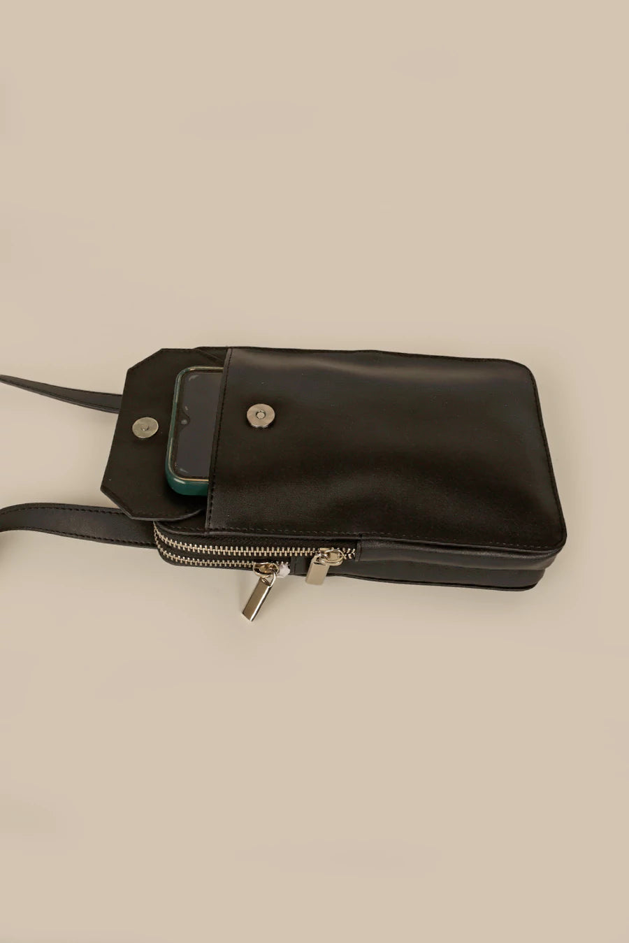 Vertical Vegan Leather Mobile Pouch