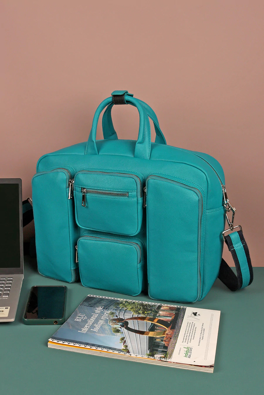 Vegan Leather Travel Messenger Bag Caribbean Lifestyle