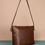 Slindon Vegan Leather Women Shoulder Bag Taupe Front