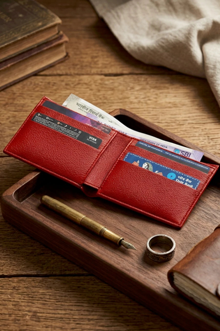 Thin Bifold Vegan Leather Men Wallet