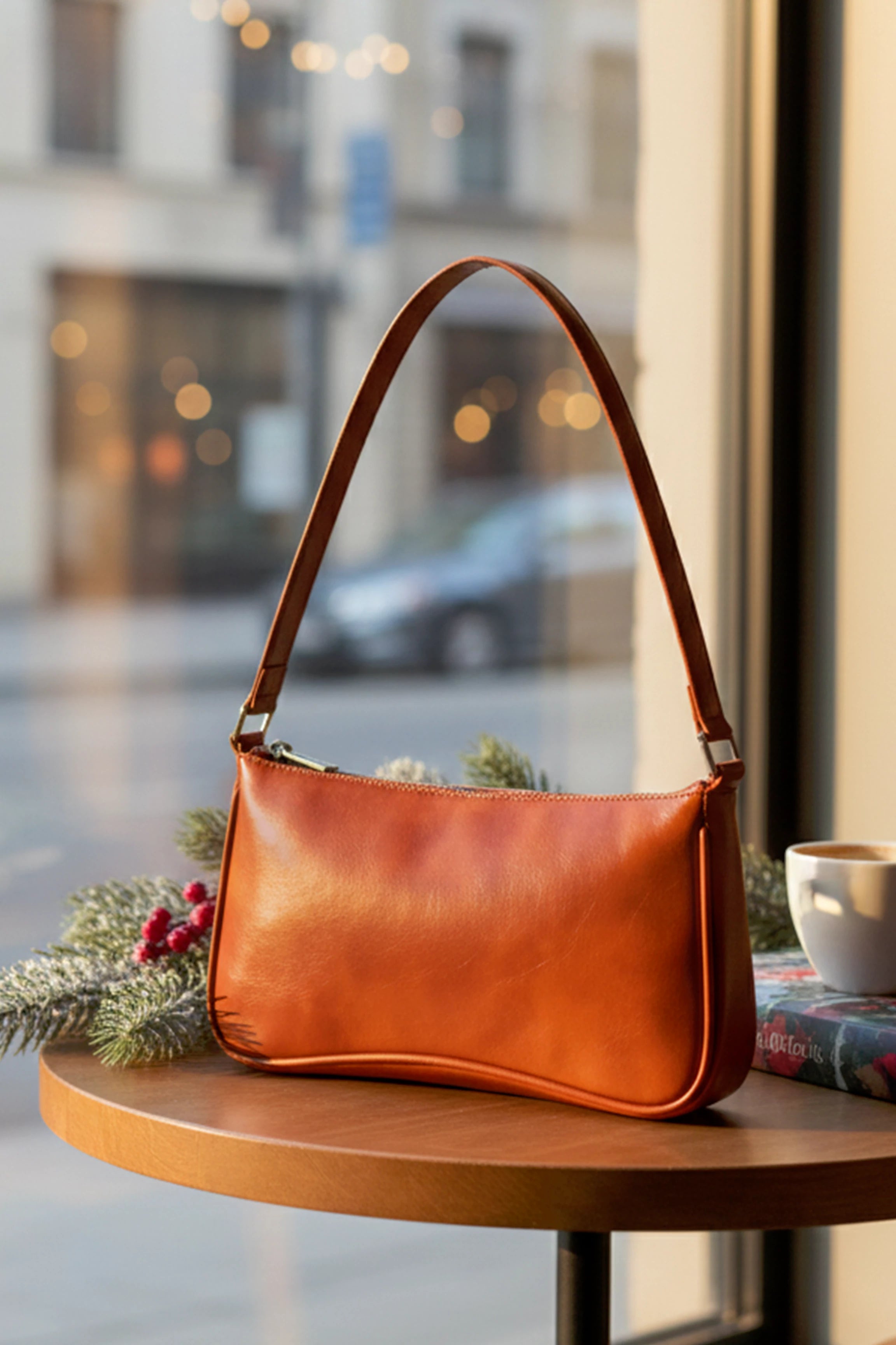 Emily Vegan Leather Shoulder Bag THE HOUSE OF GANGES