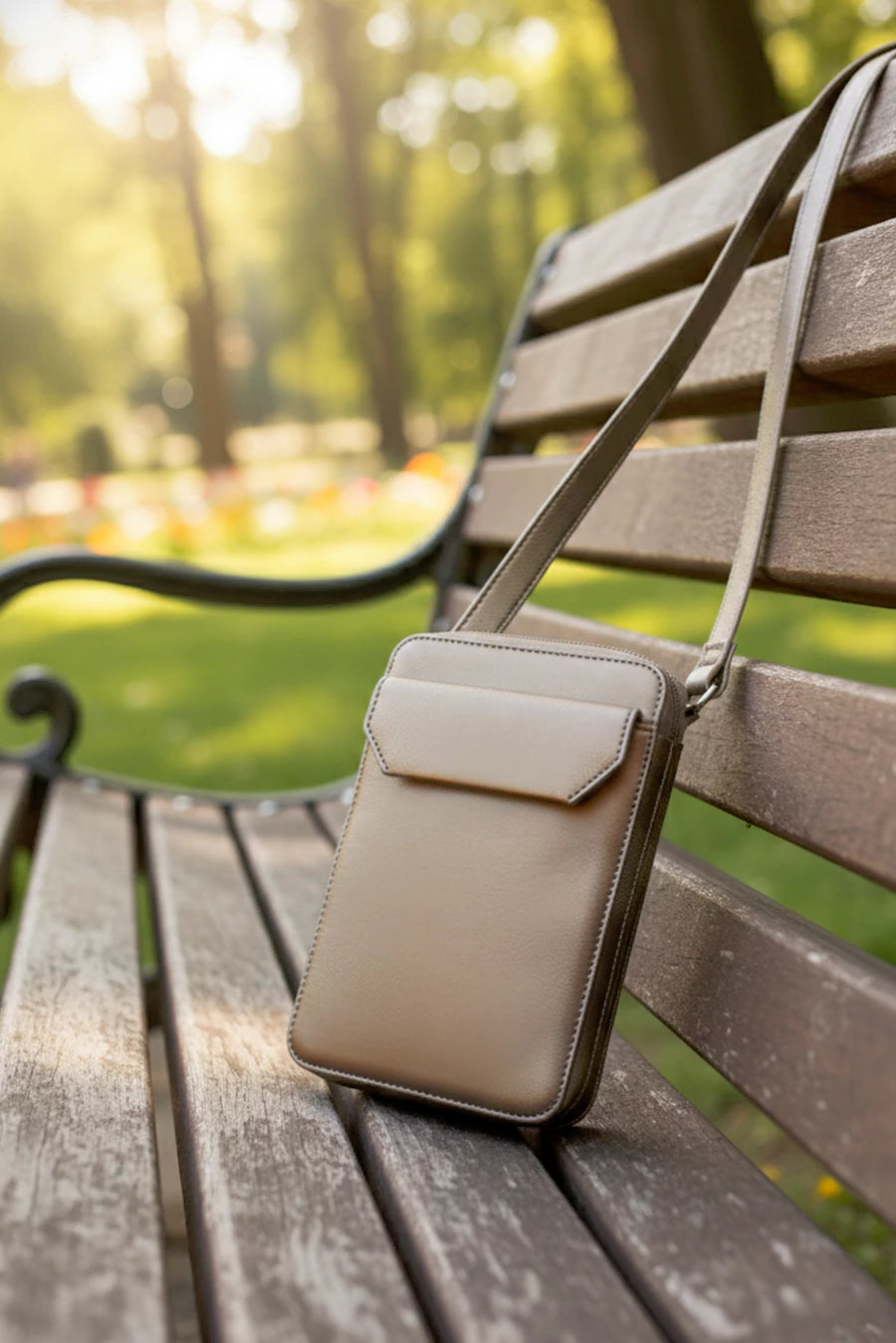 Vertical Vegan Leather Mobile Pouch THE HOUSE OF GANGES