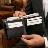 Leonardo Vegan Leather Men Bifold Wallet 🏆 #1 Bestseller | Loved by 1000+ Customers