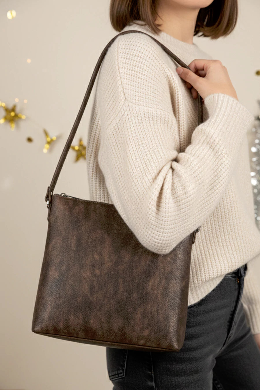 Stella Vegan Leather Shoulder Bag THE HOUSE OF GANGES