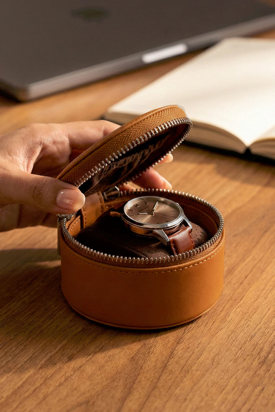 Rogate Large Vegan Leather Watch Case 🏆 #1 Bestseller | Loved by 1000+ Customers THE HOUSE OF GANGES