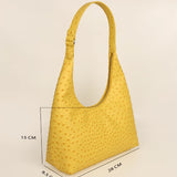 Vegan Leather Katie Small Women Shoulder Bag Ostrich Yellow Cad