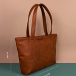 June Vegan Leather women tote bag OxR Measurement