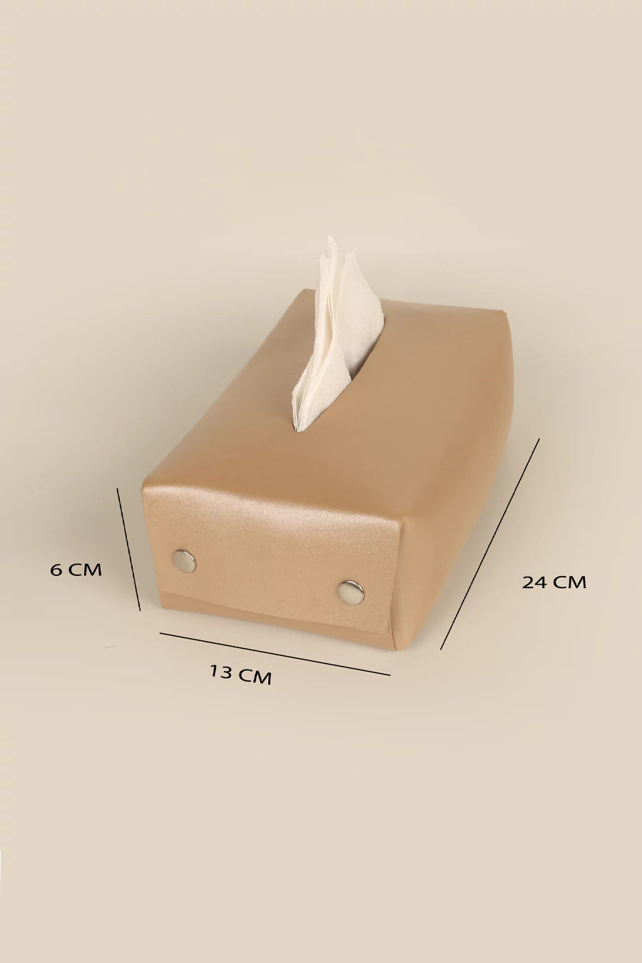 Turch Napkin Case / tissue box cover Champagne Measurement