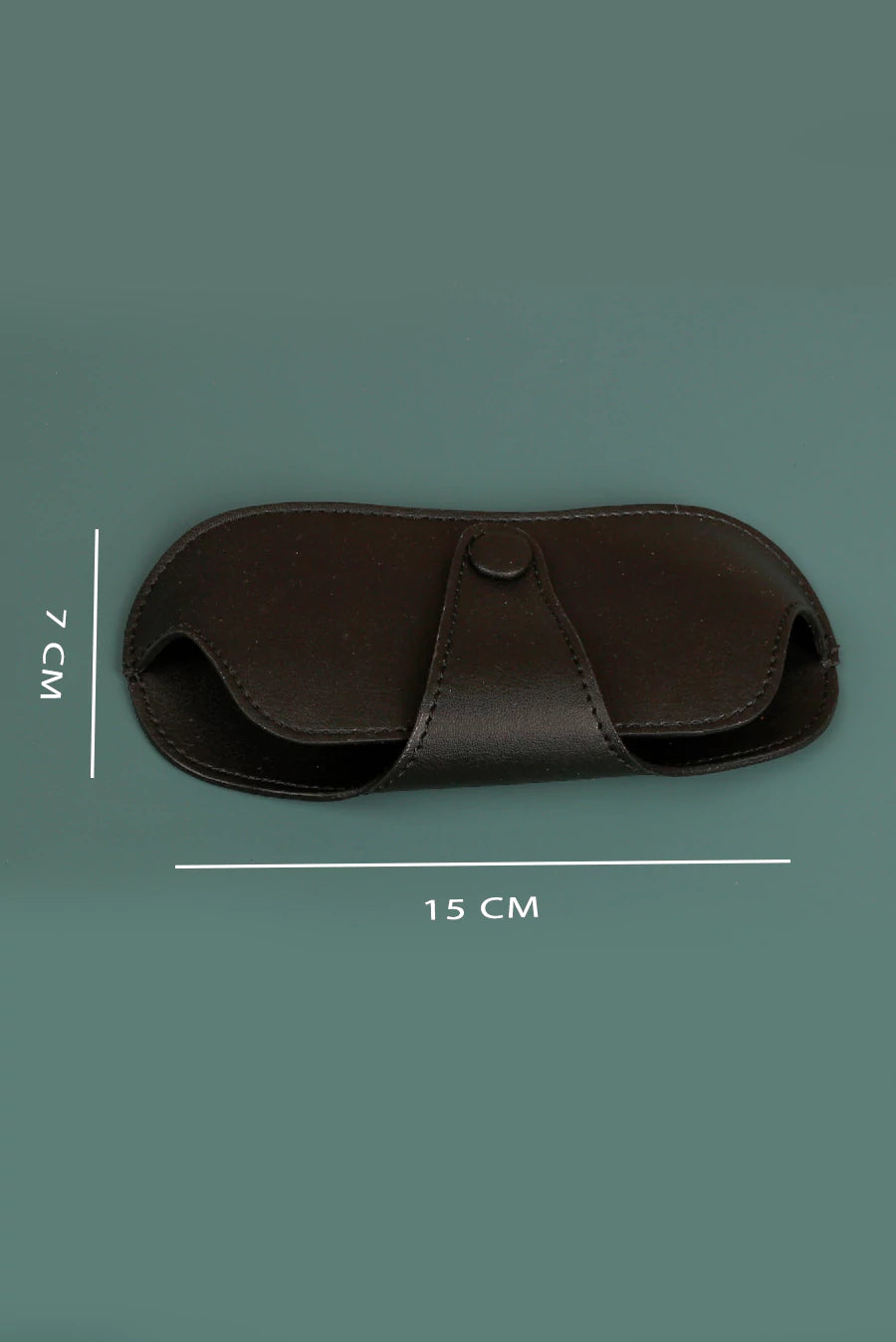 Jace Sunglass Case Vegan Leather Vanta Black Measurement