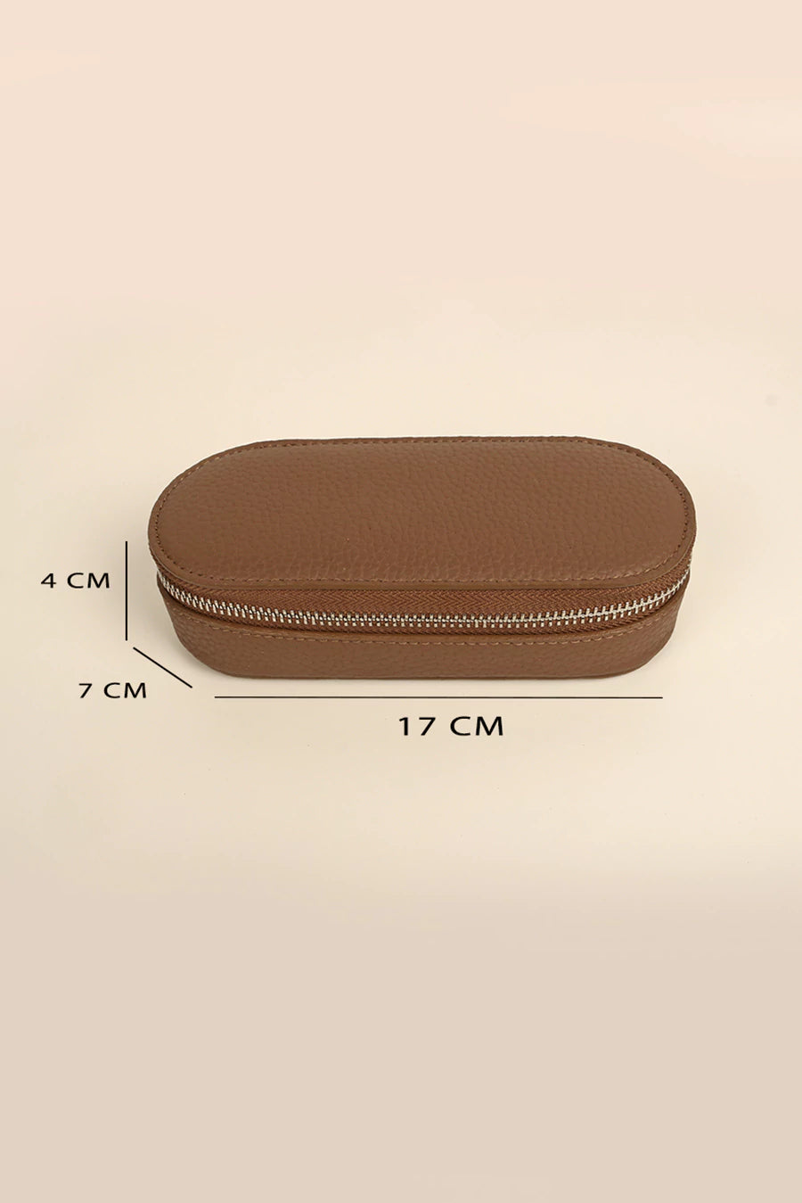 Vegan Leather Eyewear case or sunglass cover cedar Measurement