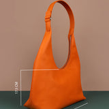 Katie Medium Vegan Leather Shoulder Bag Pumpkin Details