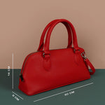 Everly Women Handbag Vegan Leather Ruby Measurement