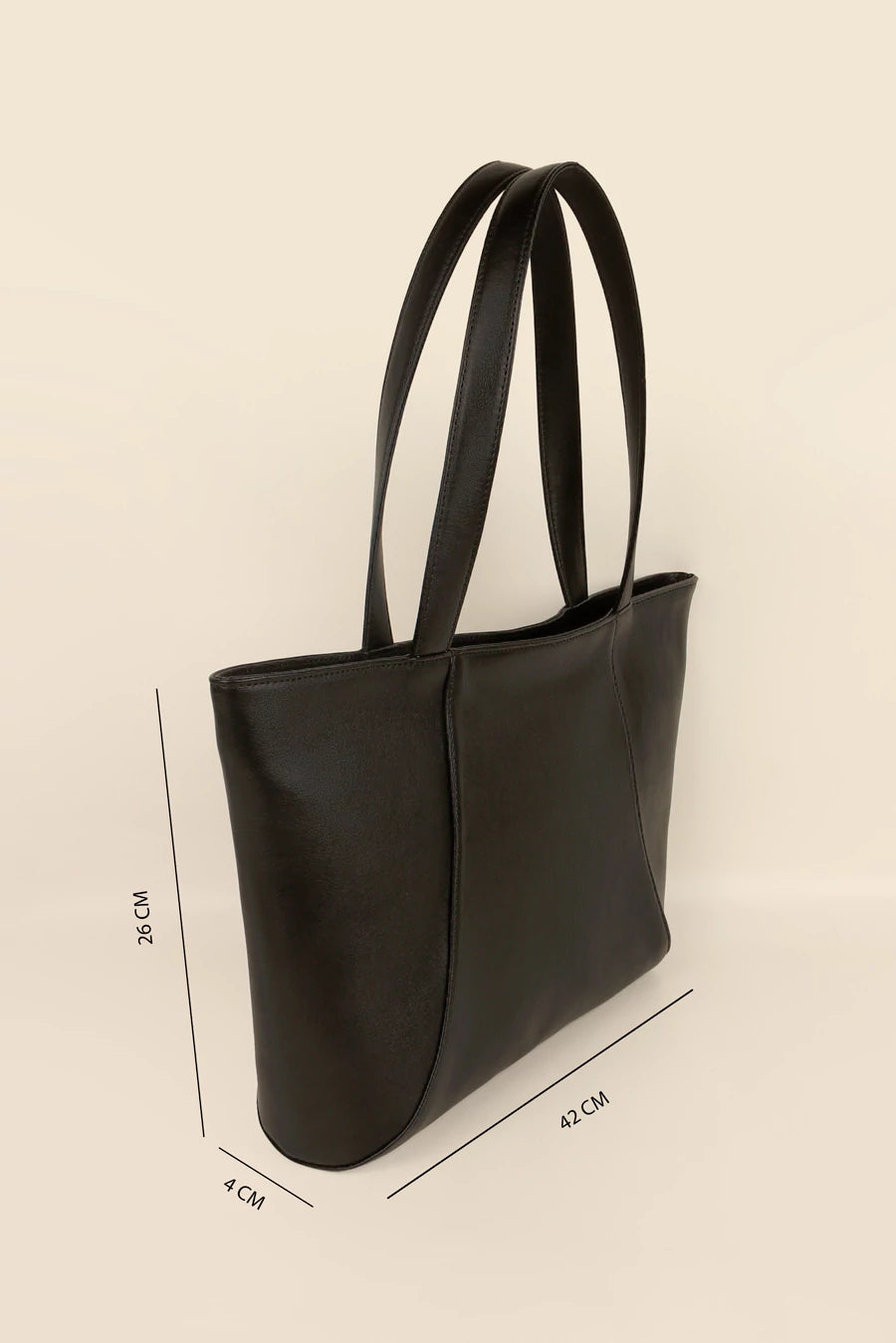 June Vegan Leather women tote bag Midnight Cad