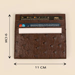 Vegan Leather James Card Holder Ost Brown Measurement