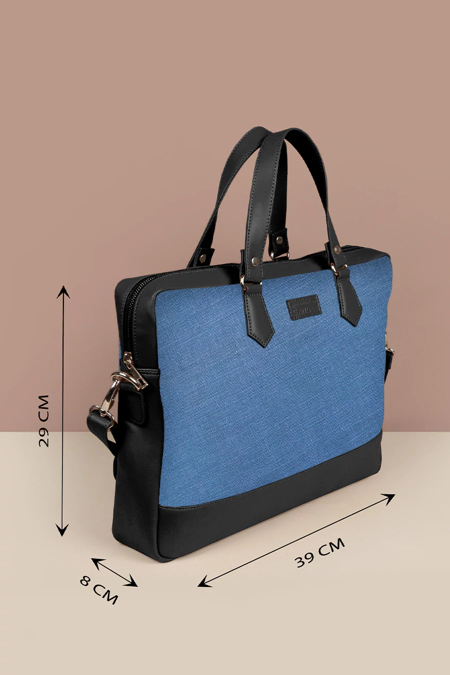 Soft Jute Ross Laptop Bag Marine Measurement