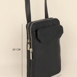 Vegan Leather Vertical Mobile Bag Navy Cad