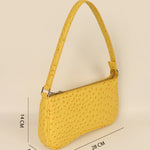 Emily Faux Leather Women Shoulder Bag Ostrich Yellow Cad