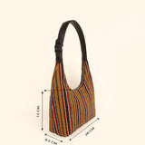 Katie Small Shoulder Bag Handloom Lilac Measurement