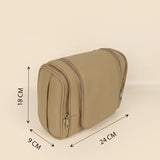 Hanging Toiletry Bag Vegan Leather Beige Cad