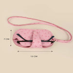 Jace Sunglass Cover with Sling Vegan Leather Ost Pink Measurement