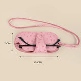 Jace Sunglass Cover with Sling Vegan Leather Ost Pink Measurement