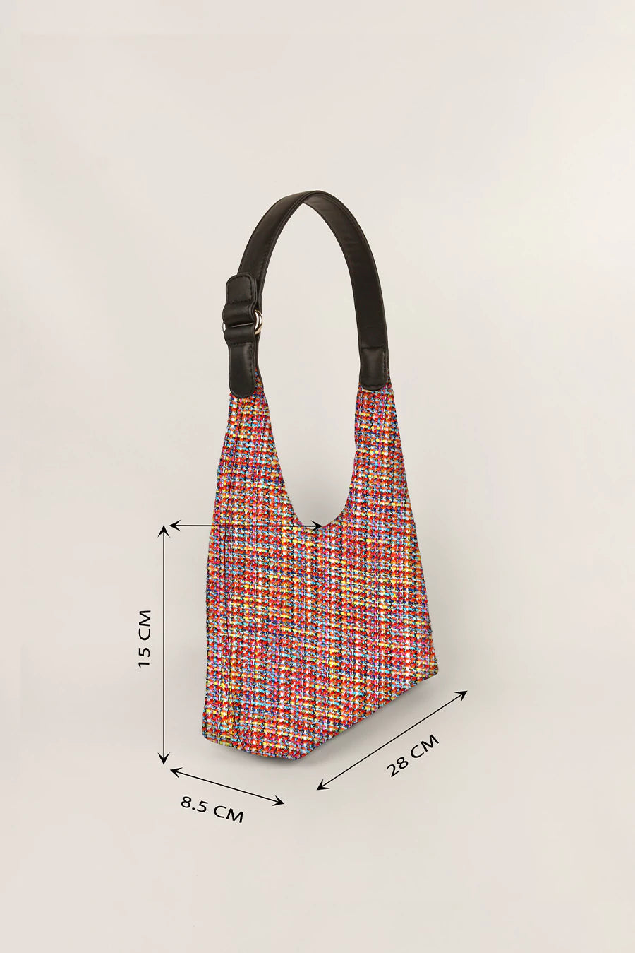 Katie Small Shoulder Bag Handloom Ditsy Measurement