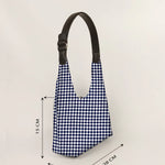 Katie Small Shoulder Bag Handloom Checkered Measurement