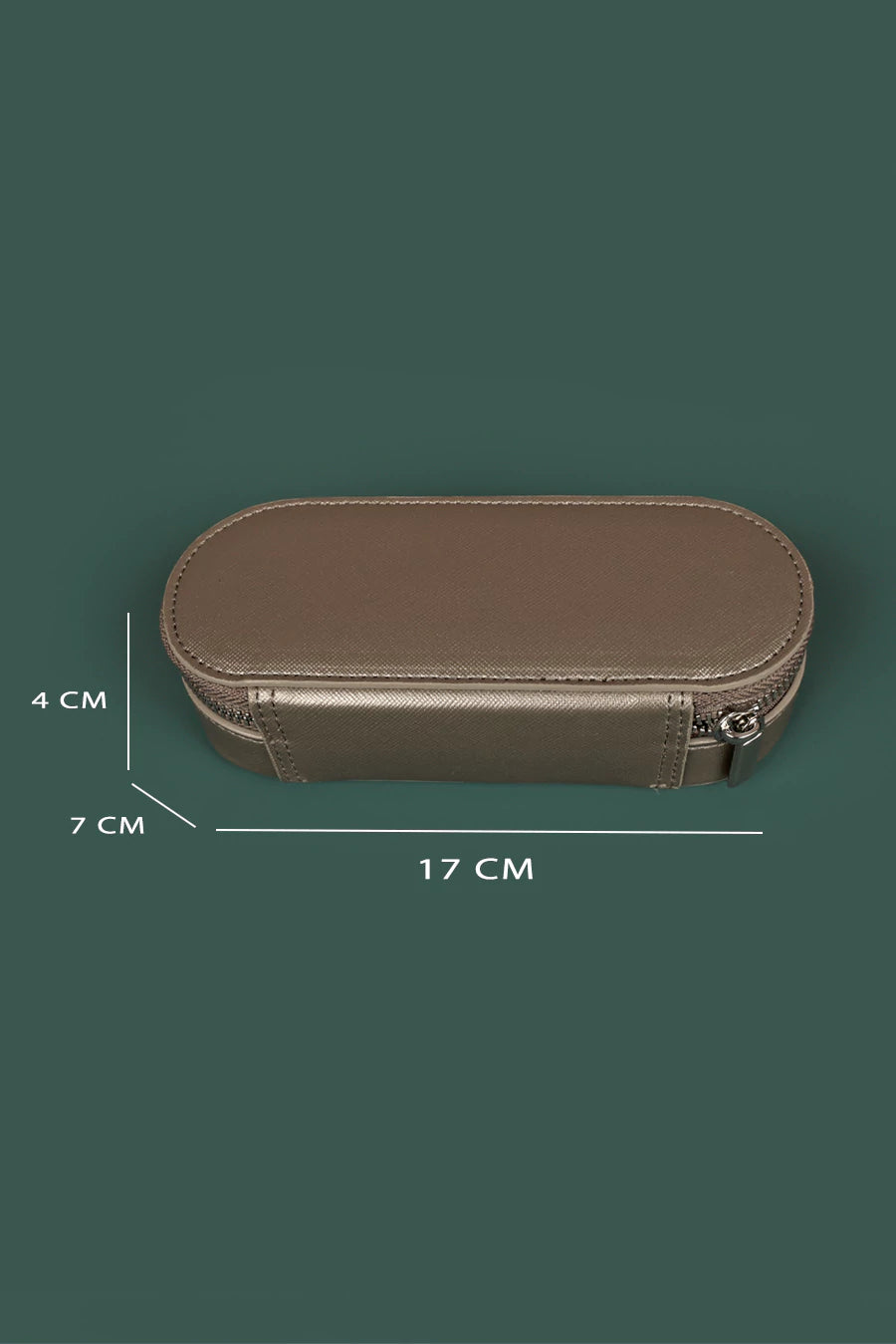 Vegan Leather Eyewear case or sunglass cover shinny silver measurement