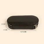 Vegan Leather Eyewear Case or Sunglass Cover Vanta Black Measurement