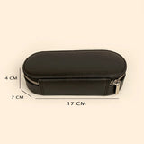 Vegan Leather Eyewear Case or Sunglass Cover Vanta Black Measurement