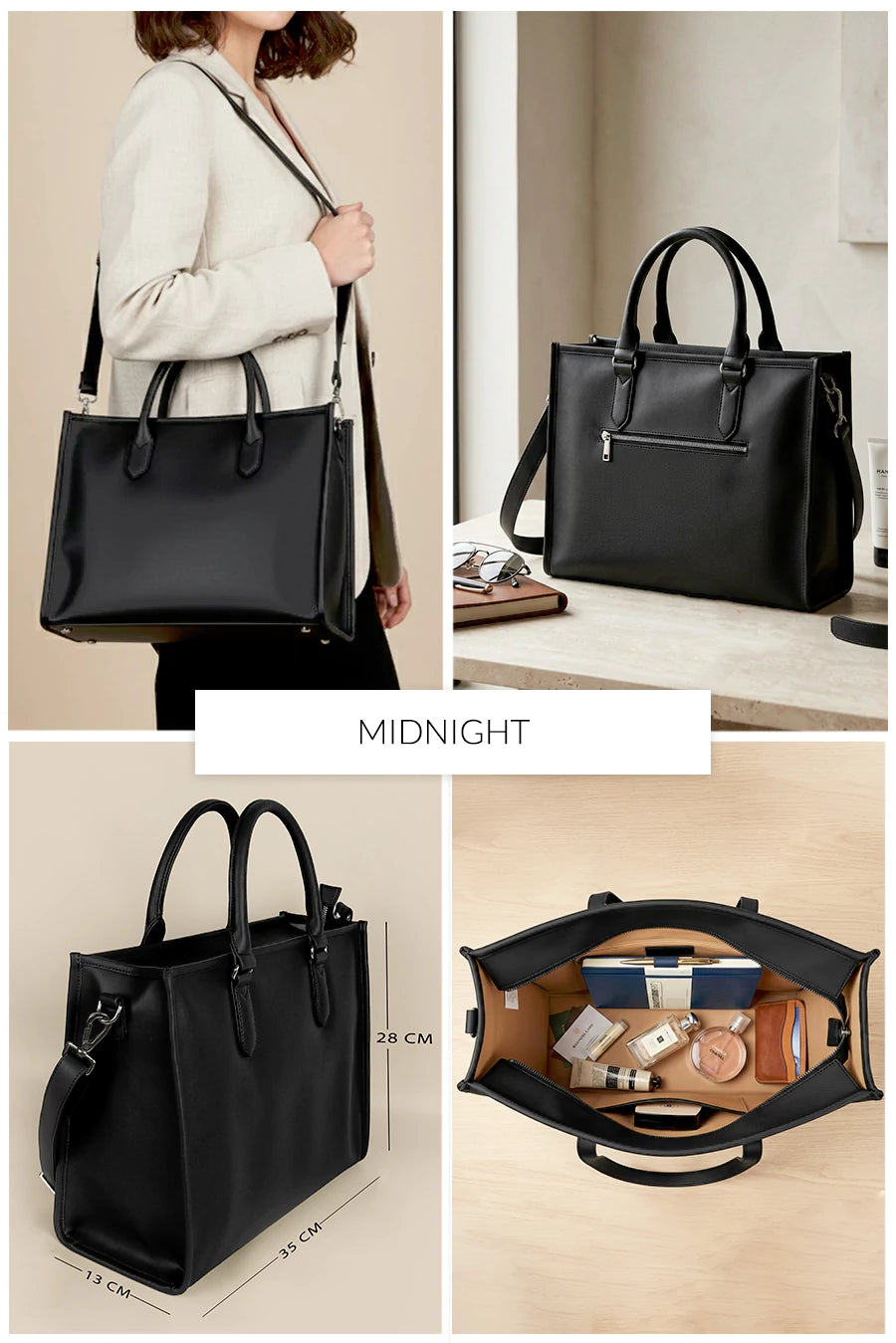 Charlotte Vegan Leather  Box Tote Bag THE HOUSE OF GANGES