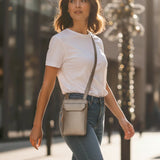 Vertical Vegan Leather Mobile Pouch