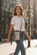 Vertical Mobile Pouch in Cruelty-Free PU Leather | The House of Ganges