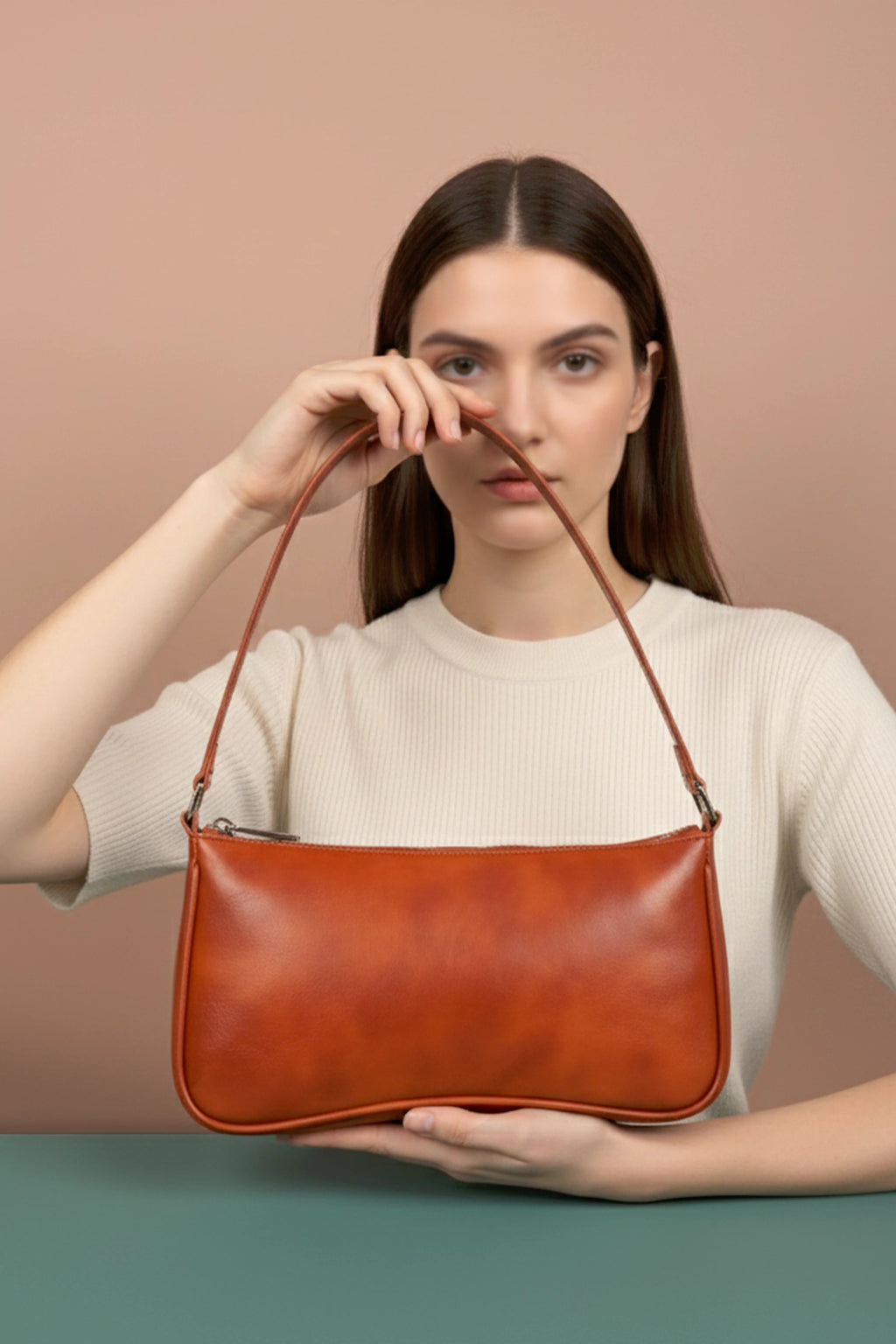 Emily Vegan Leather Shoulder Bag THE HOUSE OF GANGES