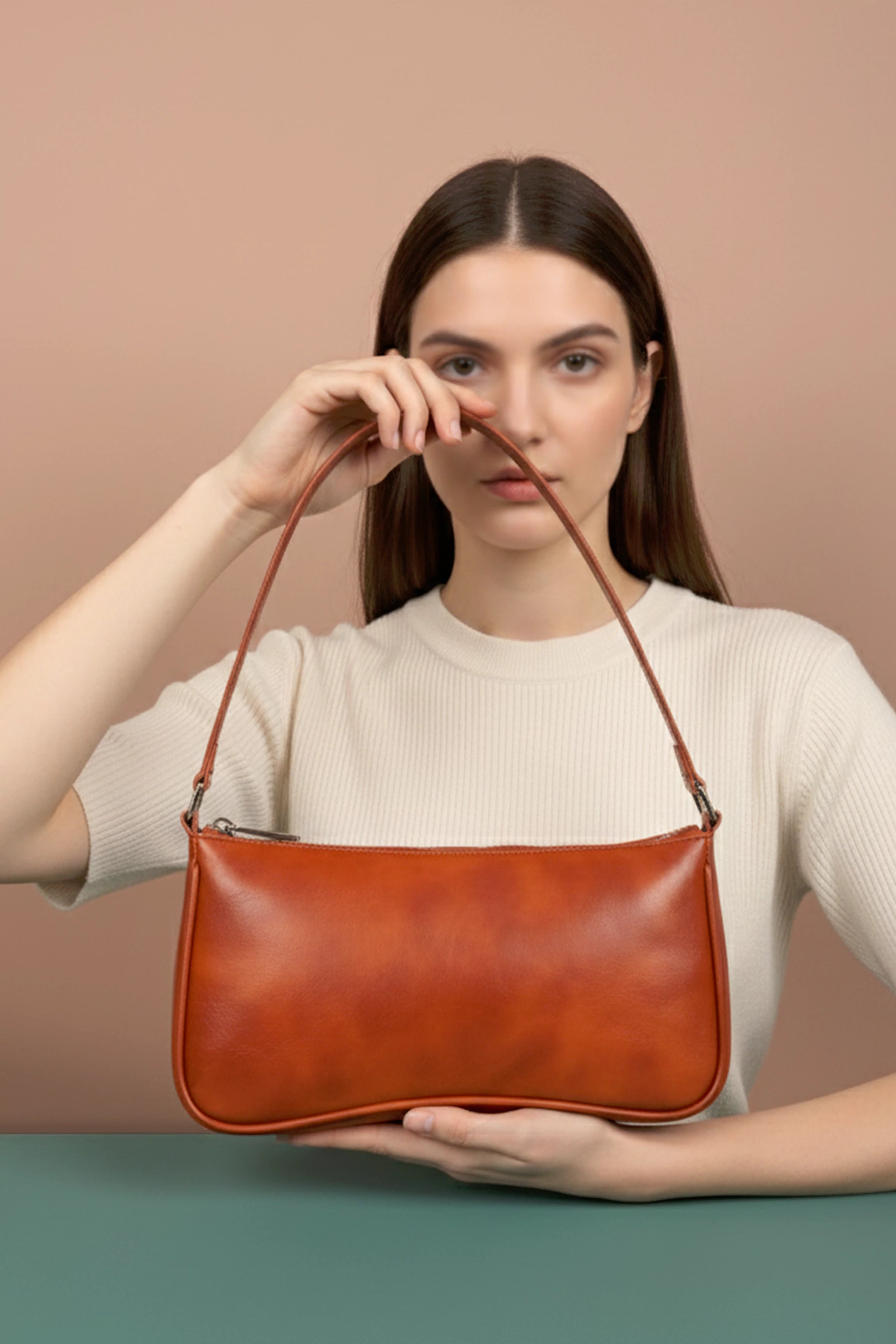 Emily Vegan Leather Shoulder Bag THE HOUSE OF GANGES