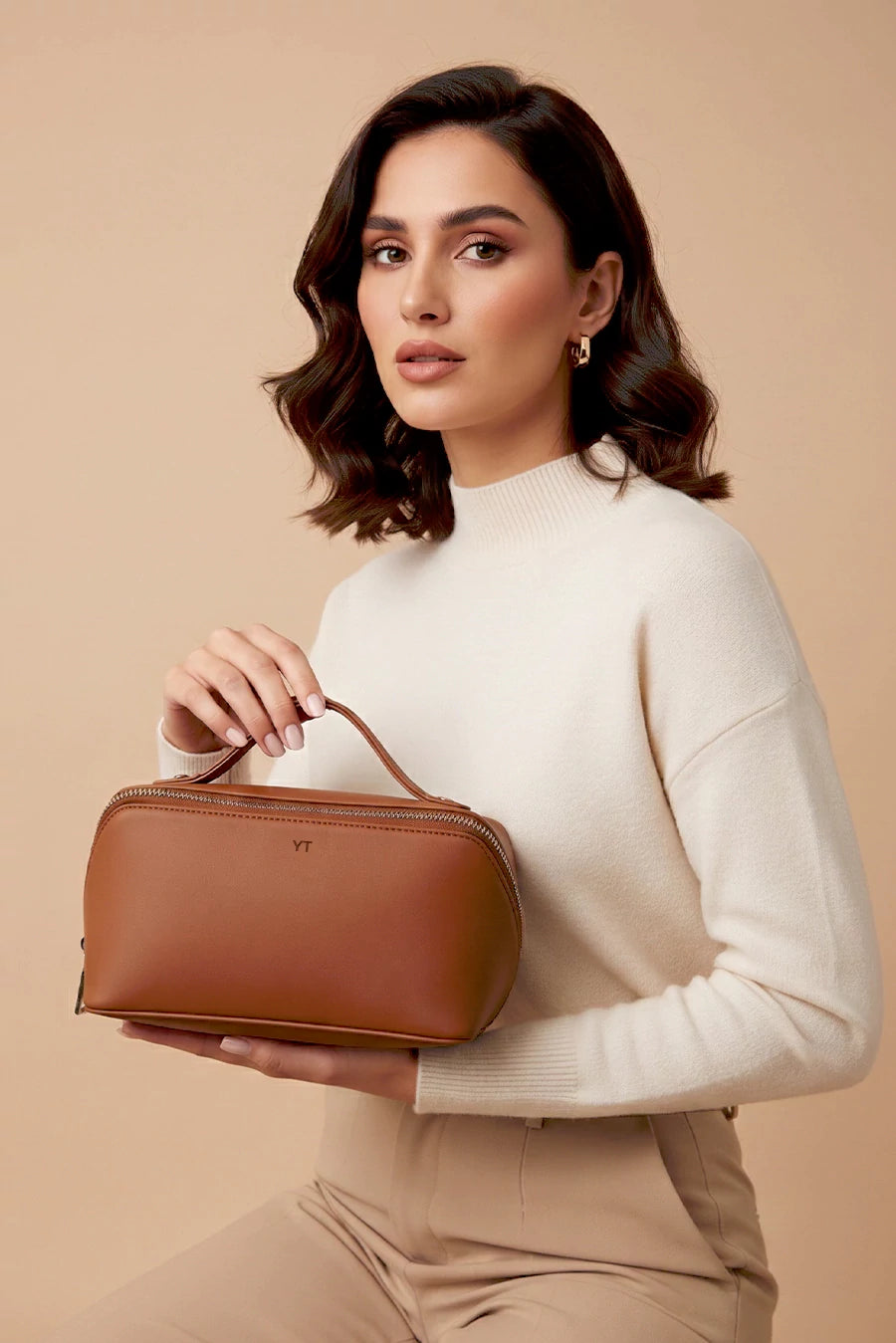 Emi Vegan Leather Toiletry Pouch