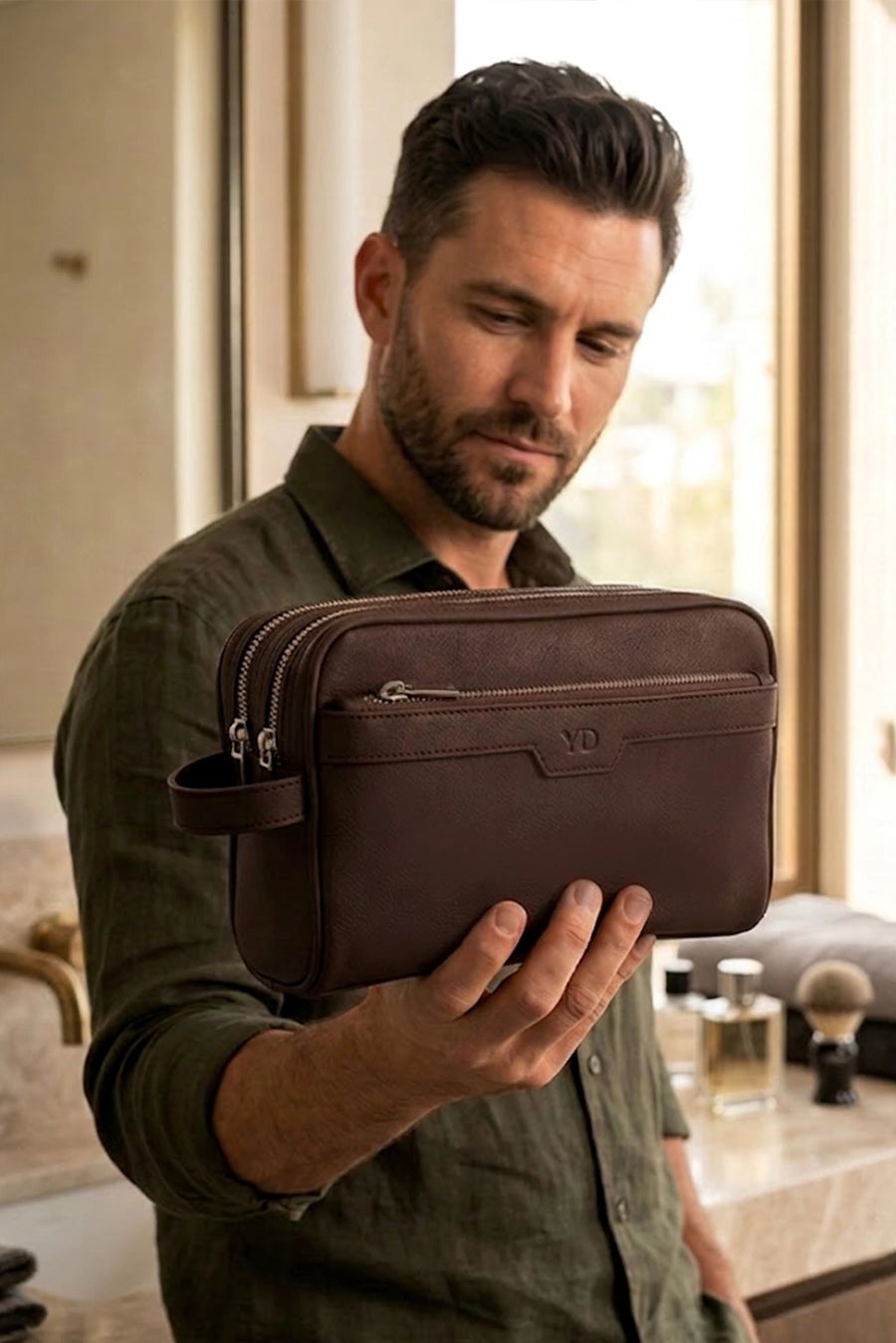 The Vegan Leather Travel Toiletry Pouch