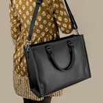 Charlotte Women Tote Bag Vegan Leather Vanta Black Model 1