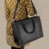 Charlotte Women Tote Bag Vegan Leather Vanta Black Model 1
