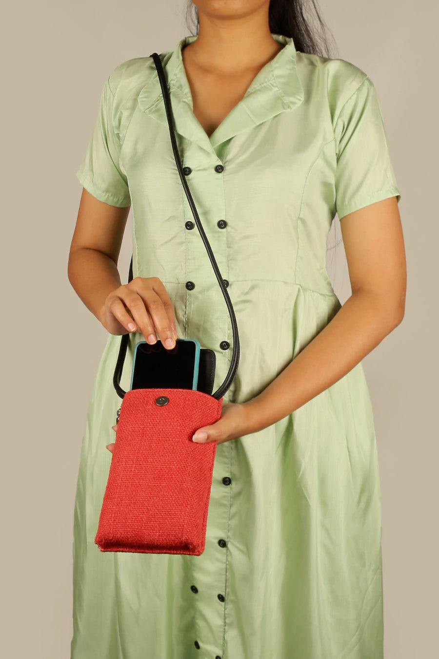 Grace Soft Jute Mobile Sling Tomato Model 2