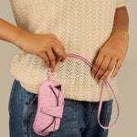 Jace Sling Sunglass Case Ostrich Pink Model 2