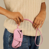 Jace Sling Sunglass Case Ostrich Pink Model 2