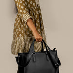 Charlotte Women Tote Bag Vegan Leather Vanta Black Model 2
