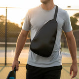 Pickleball Vegan Leather Sling Bag