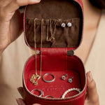 Vegan Leather Jewellery Case Square THE HOUSE OF GANGES