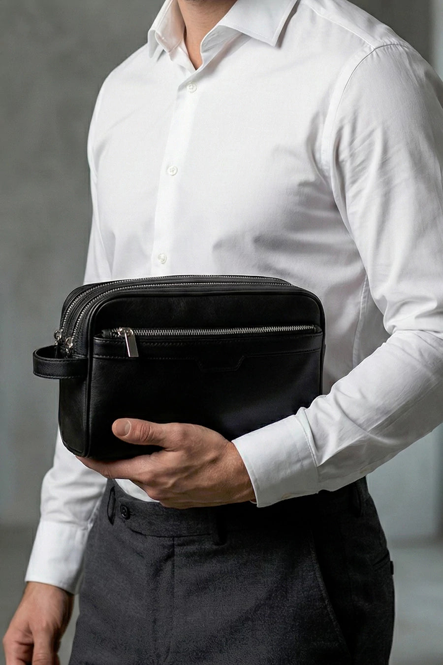 The Vegan Leather Travel Toiletry Pouch THE HOUSE OF GANGES