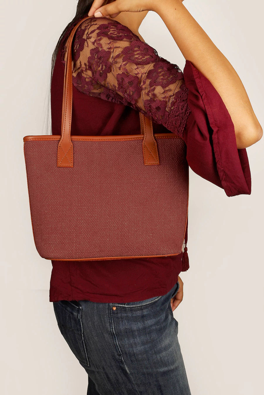 Mini Soft Jute Tote Bag THE HOUSE OF GANGES